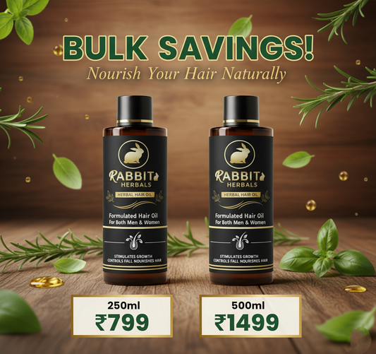 Rabbit Herbal Hair Oil – 100% Stronger, Healthier Growth